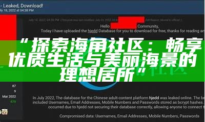 海角社区首页：全方位探索社区生活的精彩与便利